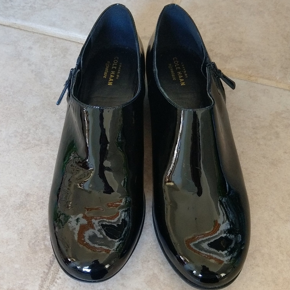 Cole haan black patent leather shoes